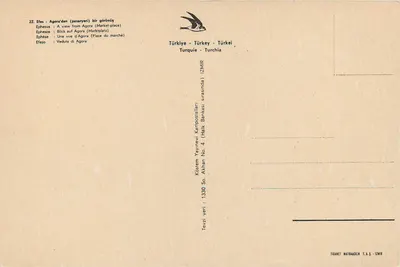 Éfeso — Vista da Agora (praça do mercado) — Köstem Yayınevi, série 1330 — Verso