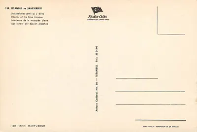 Interior da mesquita azul — Istambul — Keskin Color — Verso