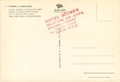 Izmir — zachód słońca nad miastem — Keskin Color, nr 1 — Rewers