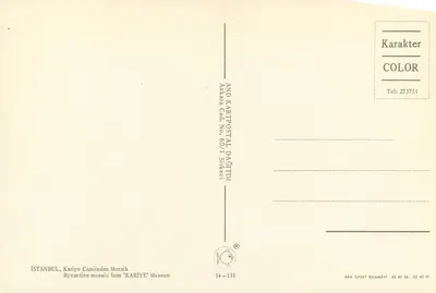 Mosaico bizantino — Kariye Camii — editor Karakter COLOR, n° 34-131 — Verso