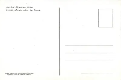 Istambul - Hotel Sheraton — aquarela — Keskin Color Ltd. Istambul — Verso