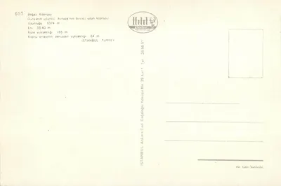 Bosphorus — Bosphorus Bridge — Publisher Hilel, series 657 — Back