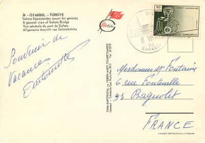 Izmir — Most Galata — Tuna Kartpostal & Tebrik Karti Ticarethanesi — Rewers