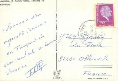Istanbul — Ayasofya, S. Ahmet Mezdi, Dikilitaş i Hipodrom — Karakter COLOR Matbaası 34/222 — Rewers
