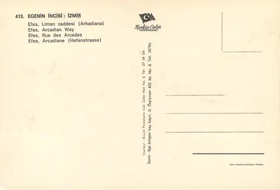 Efes, Liman caddesi (Arkadiana) — widok łuków rzymskich — Keskin Color, n°413 — Rewers