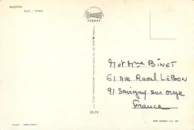 Balçova — widok panoramiczny — TİCARET KARTPOSTALLARI, nr 132 — Rewers