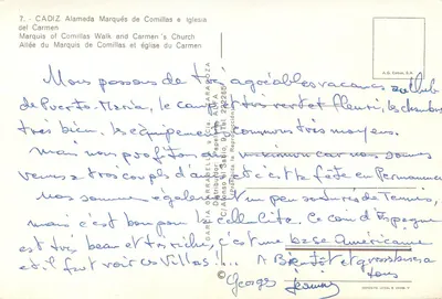 Ogród z fontanną — Katedra Marquesa de Comillas — Cadiz — Rewers