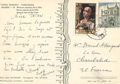 Calafell — Verschillende aspecten van de Stad — Kleurfoto RAYMOND - Tarragona — Achterkant