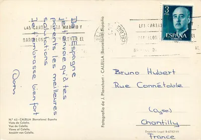 Calella — widok panoramiczny i sceny życia — Graficas Calella, nr 42 — Rewers