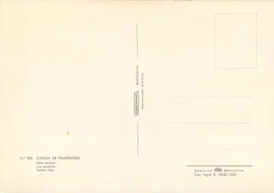 Calella de Palafrugell — widok częściowy — Ediciones TINDO, n° 326 — Rewers