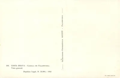 Palafrugell — Vista geral — Séty y Barral, série 104 — Verso