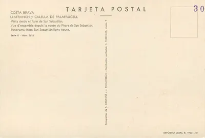 Costa Brava — Llafranch y Calella de Palafrugell — A. Fabregat, N° 2626 — Rewers