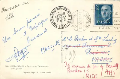 Costa Brava — Calella de Palafrugell — Względna widok — Séx y Barral, Barcelona — Rewers