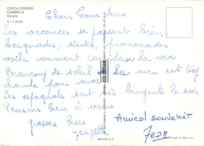 Cambrils — Port z łodziami rybackimi — Kolorham, N° 6238 — Rewers