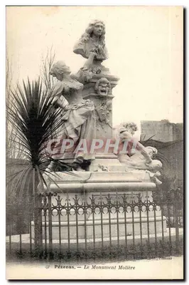 Pézenas - O Monumento Molière - Editor L. Lévy, Pézenas