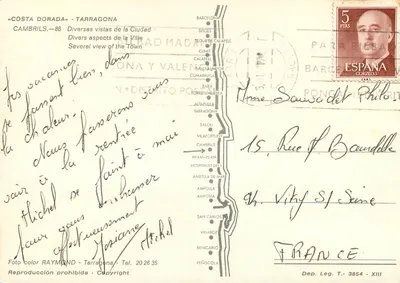 Cambrils — Porto e pescadores — Editor RAYMOND, Tarragone — Verso