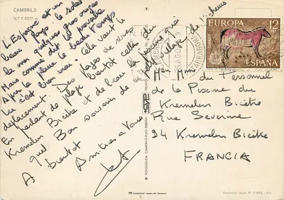 Cambrils — vista del porto e del mercato — editore SADARCOLOR, n° 6217 — Verso