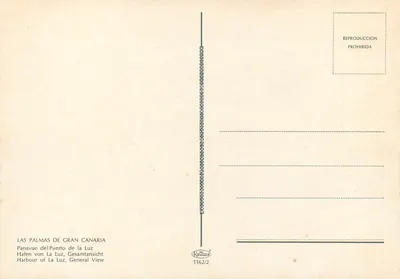Las Palmas de Gran Canaria — Port La Luz — wydawca Krüger n° 1162/2 — Rewers