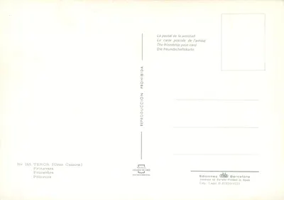 Teror (Gran Canaria) — Primrose — Edições ESCUDO DE ORO — Verso