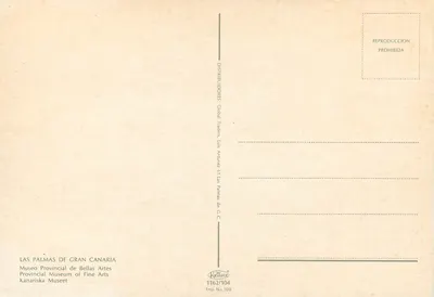 Palácio dos Condes de la Vega — Las Palmas de Gran Canaria — editor Kettiger, n° 1162/104 — Verso
