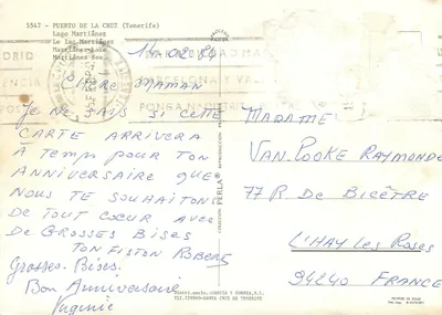 Tenerife — Jezioro Martiánez — wydawca PERLA, seria 5547 — Rewers