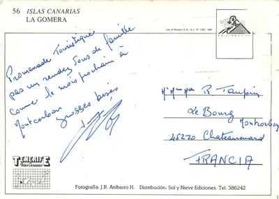 La Gomera — Benchijigua, Arure — Lito. A. Romero, S.A. n° 56 — Rewers