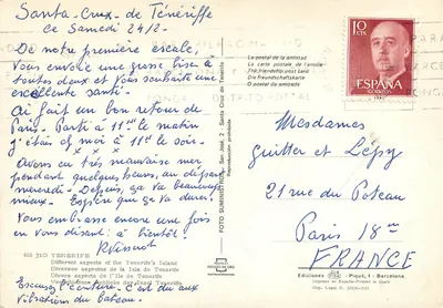 Tenerife — Różne aspekty wyspy — Wydawnictwo FISA, nr 310 — Rewers