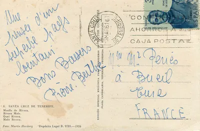 Port Santa Cruz de Tenerife — widok z nabrzeża Rivera — wydawnictwo Martin Herzberg — Rewers