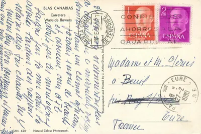 Carretera — dzikie kwiaty — J. Arthur Dixon Ltd. (CAN. 620) — Rewers