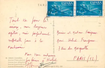 Arucas (visão parcial) — visão parcial — Editorial Canaria — Verso