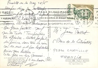 Valle de Ucanca i Pic du Teide — Tenerife — Wydawnictwo FISA, nr 77 — Rewers