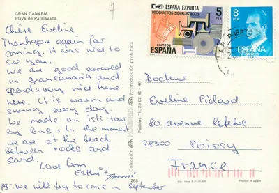 Hotel de la Plage na Gran Canarii — Playa de Patalavaca — wydawca HOLIDAYS, n° 268 — Rewers