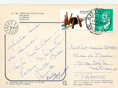 Puerto de la Cruz — Ogólny widok — Armando Pérez, nr 166 — Rewers