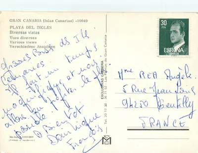 Playa del Inglés — Gran Canaria — Wydawca Exclusivas Cabrera, nr 22332-XXIV — Rewers
