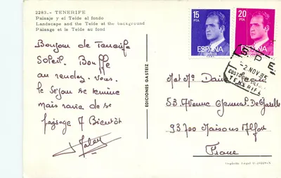 Tenerife — paisagem com o Teide no fundo — Edições Gasteiz n°2283 — Verso