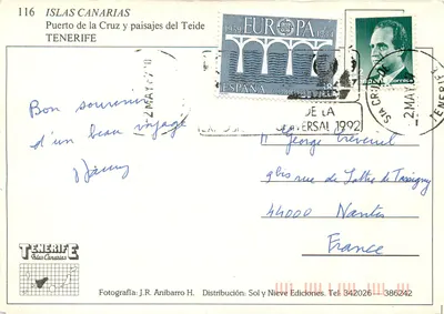 Tenerife — krajobrazy i góra Teide — wydawca Sol y Nieve, nr 116 — Rewers