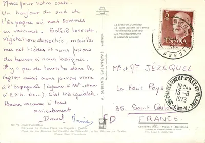 Cartagena — Pamiątka z Cartaginy — Wydawnictwo Piqué, nr 72 — Rewers