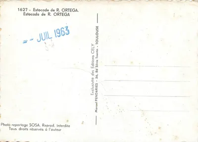 Estocada R. ORTEGA — Toulouse — Wydawnictwo CELY — Rewers