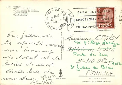 Toros — Corrida típica — Edição Palma de Mallorca, n° 1.688 — Verso