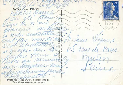 Paseo Giron — 1675 — Ediciones CELY — Reverso