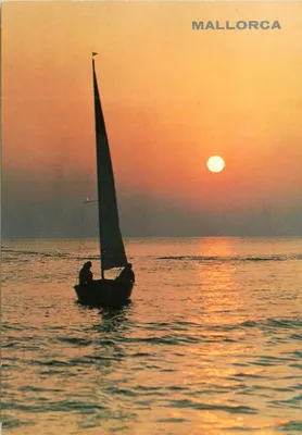 Pôr do sol sobre o mar — Mallorca — editor Icaria, n° 11.089