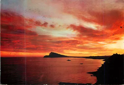 Pôr do sol sobre a costa espanhola — Edições Otto Reuss - Princesa, série 3