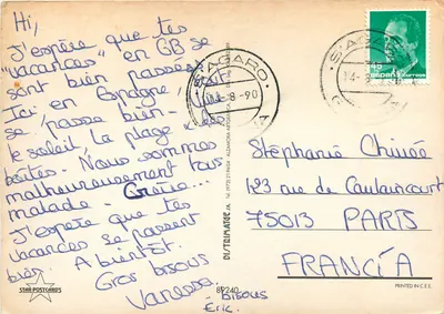 Pôr do sol na praia — editor STAR-POSTCARDS, n°8P240 — Verso