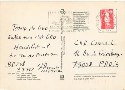 Cullera — ogólny widok fara — wydawca St-Pierre-des-Corps, n° 363 — Rewers