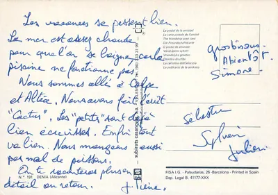 Denia — widok wybrzeża — subirats casanovas, s.a. N.º 191 — Rewers