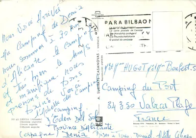 Denia — Vue panoramique et plats typiques — A. Subirats Casanovas — Verso
