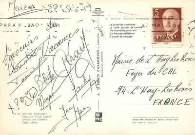 Denia — vista aérea e paisagens — Edições FISA, Paladearias, 26, Barcelona — Verso