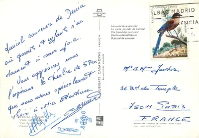 Denia — Vista do castelo — Editor Postales Escudo de Oro, n° 5 — Verso