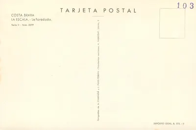 La Escala - La Foradada — Costa Brava — A. Fabregat, Série II, N° 2279 — Rewers