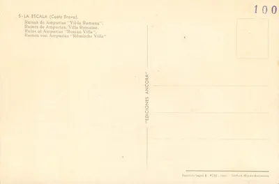 Ampurias — Ruiny Wielkiej Wsi Rzymskiej — Éditions Ancora — Rewers